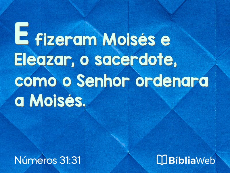 Números 31:31 em imagem para compartilhar
