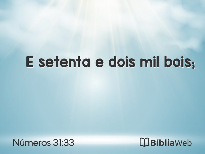 Números 31:33 em imagem para compartilhar