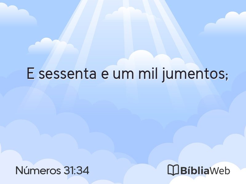 Números 31:34 em imagem para compartilhar