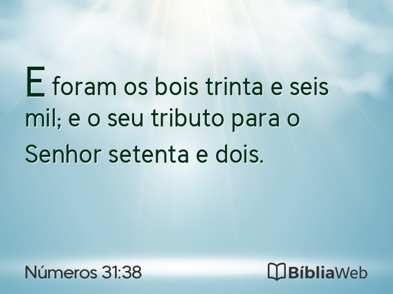 Números 31:38 em imagem para compartilhar