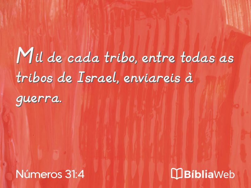 Números 31:4 em imagem para compartilhar