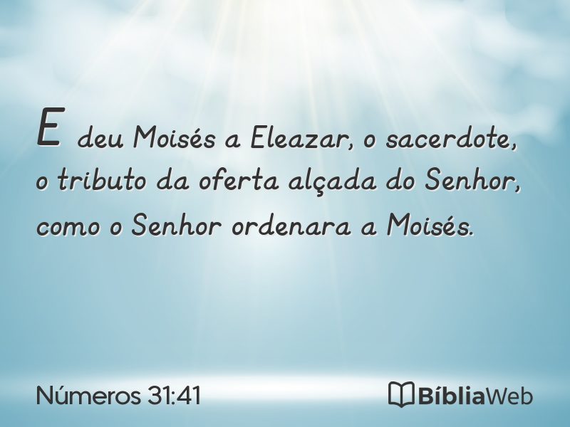 Números 31:41 em imagem para compartilhar