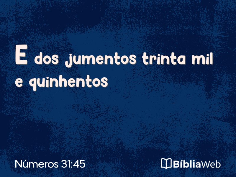 Números 31:45 em imagem para compartilhar
