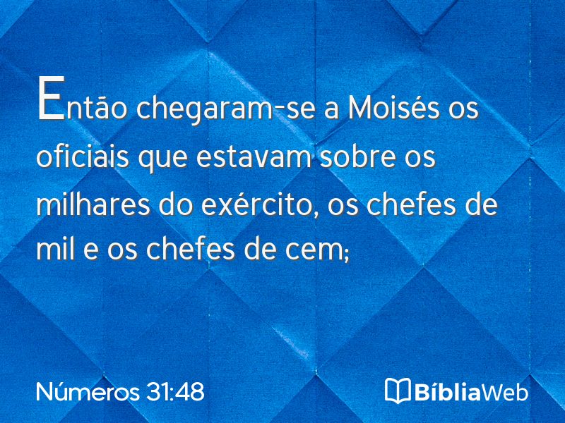 Números 31:48 em imagem para compartilhar
