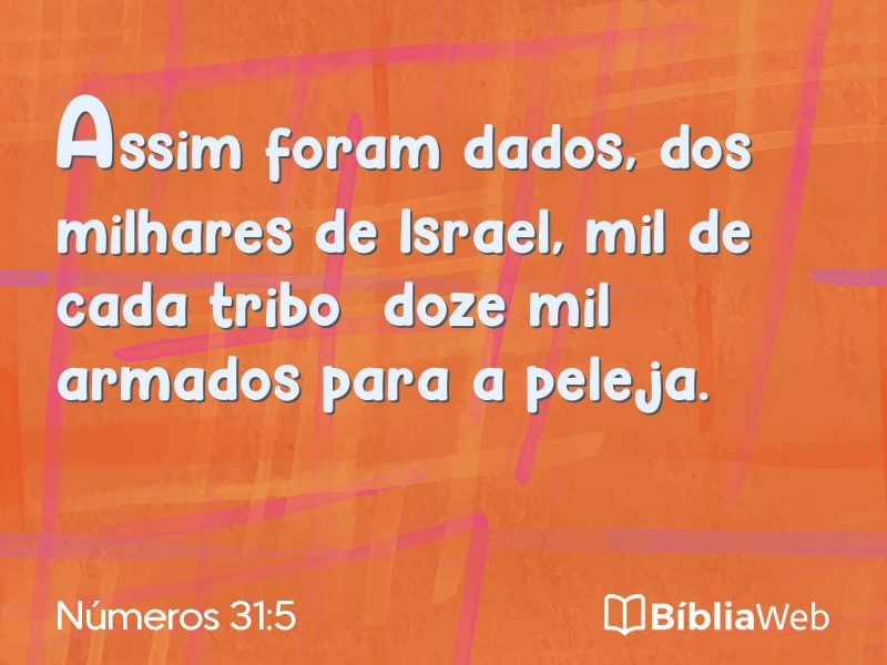 Números 31:5 em imagem para compartilhar