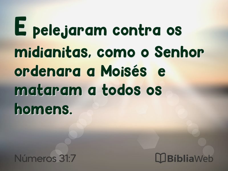 Números 31:7 em imagem para compartilhar