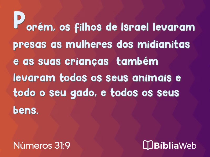 Números 31:9 em imagem para compartilhar