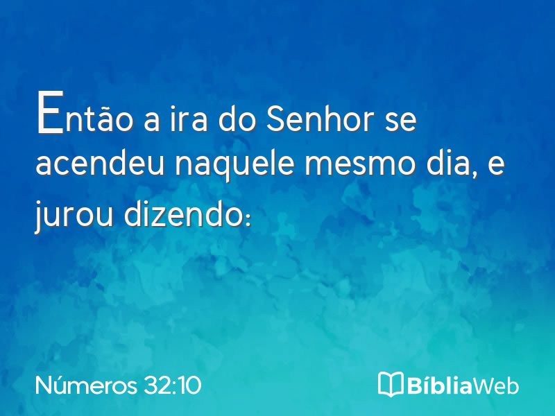 Números 32:10 em imagem para compartilhar