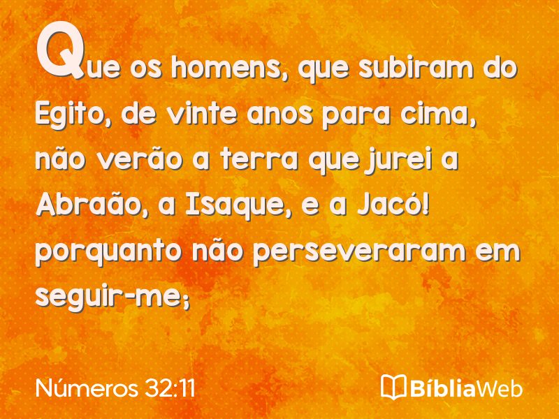 Números 32:11 em imagem para compartilhar
