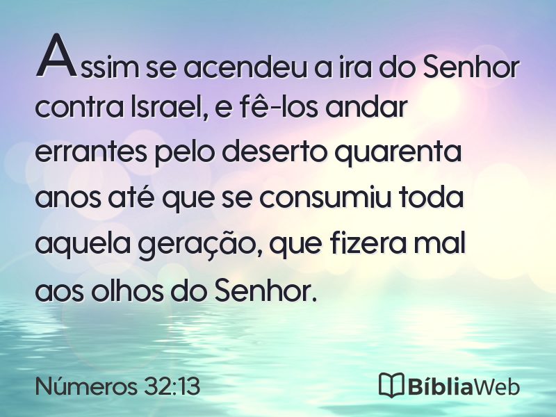Números 32:13 em imagem para compartilhar