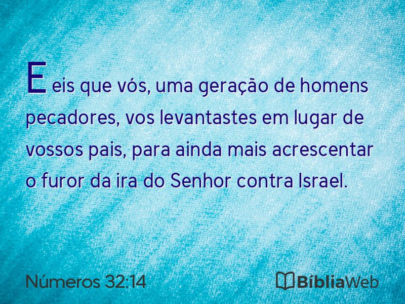 Números 32:14 em imagem para compartilhar