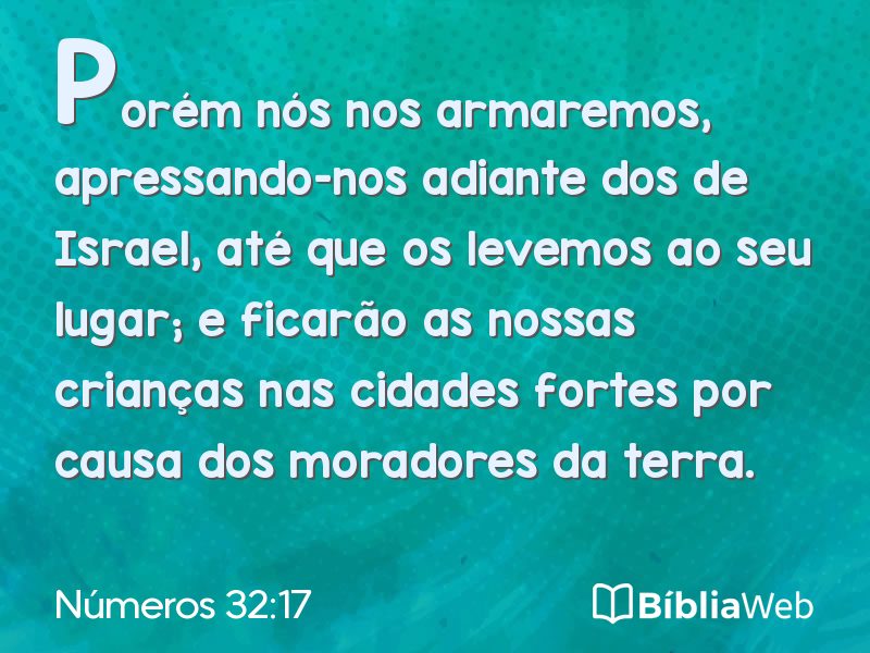 Números 32:17 em imagem para compartilhar