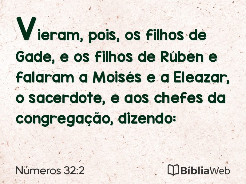 Números 32:2 em imagem para compartilhar
