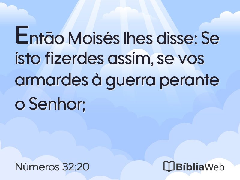 Números 32:20 em imagem para compartilhar