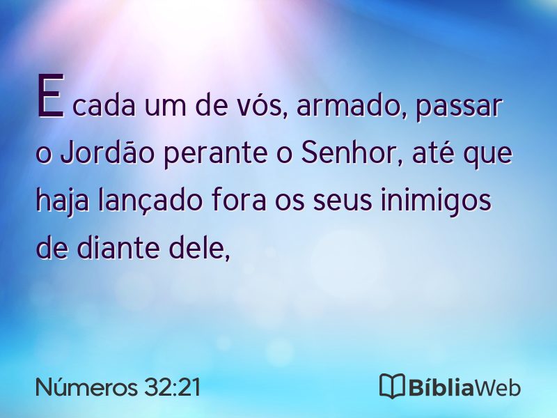 Números 32:21 em imagem para compartilhar