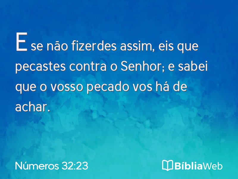 Números 32:23 em imagem para compartilhar