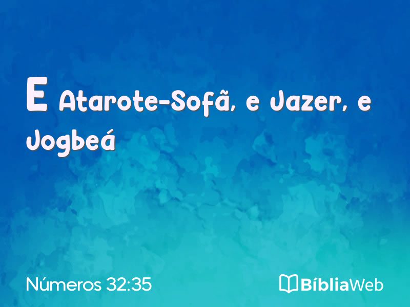 Números 32:35 em imagem para compartilhar