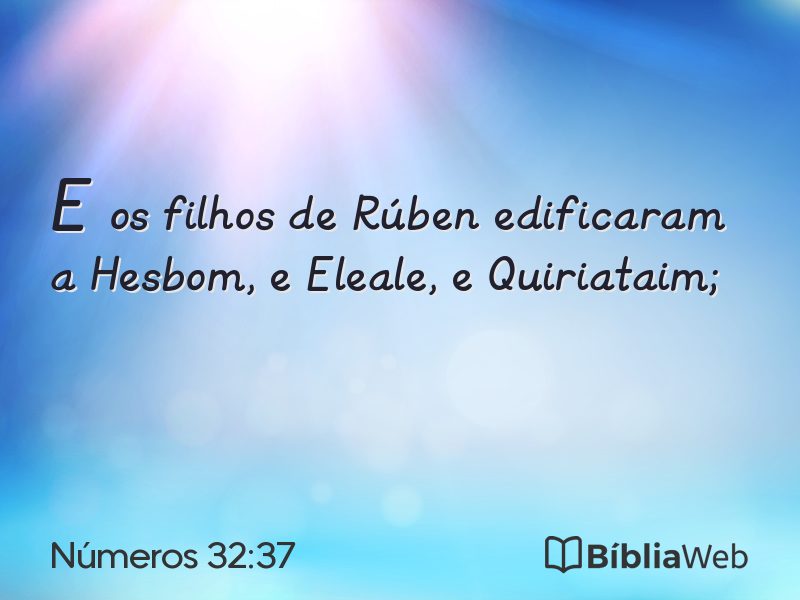 Números 32:37 em imagem para compartilhar