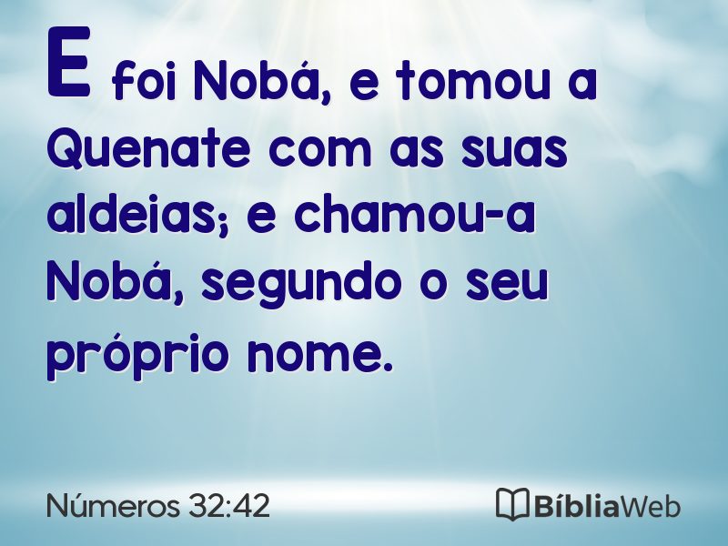 Números 32:42 em imagem para compartilhar