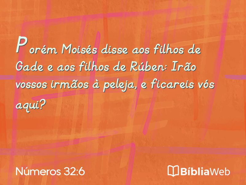 Números 32:6 em imagem para compartilhar