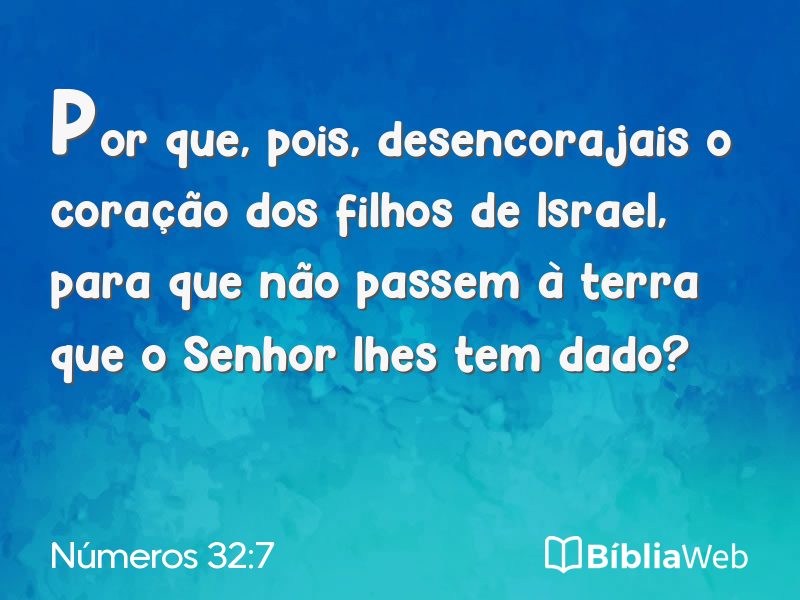 Números 32:7 em imagem para compartilhar