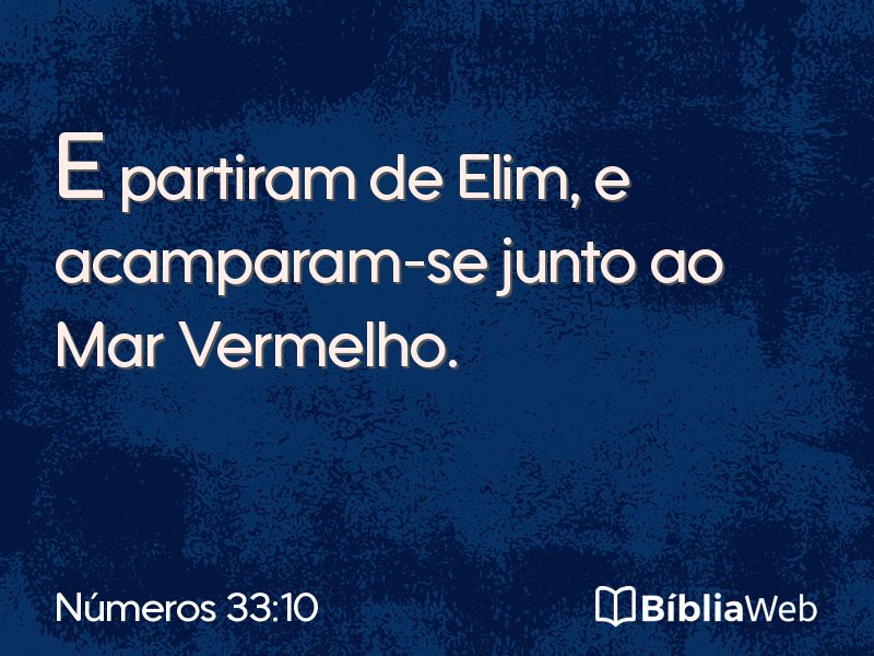 Números 33:10 em imagem para compartilhar