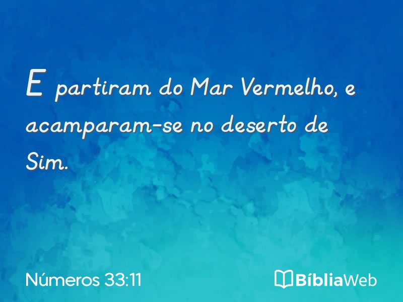 Números 33:11 em imagem para compartilhar