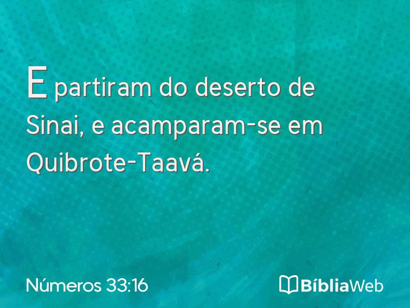 Números 33:16 em imagem para compartilhar