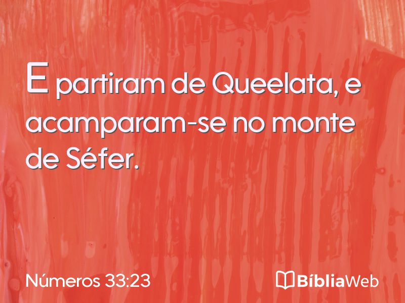 Números 33:23 em imagem para compartilhar