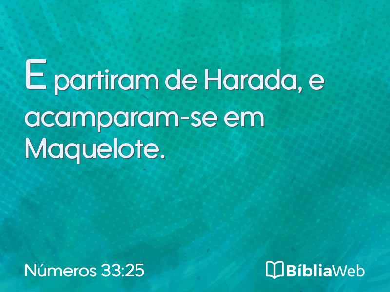 Números 33:25 em imagem para compartilhar