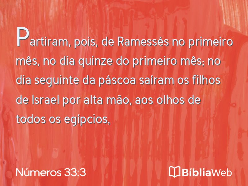 Números 33:3 em imagem para compartilhar