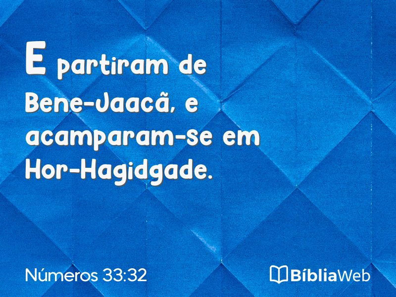 Números 33:32 em imagem para compartilhar