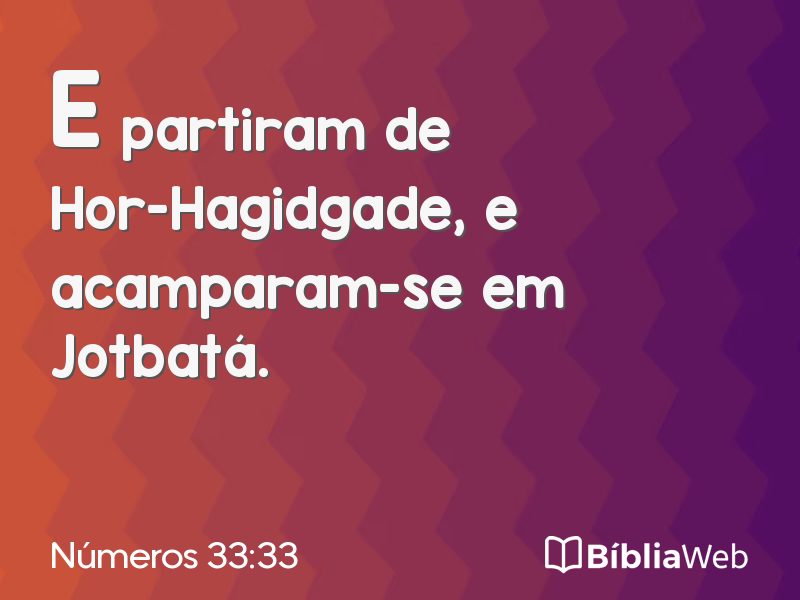 Números 33:33 em imagem para compartilhar