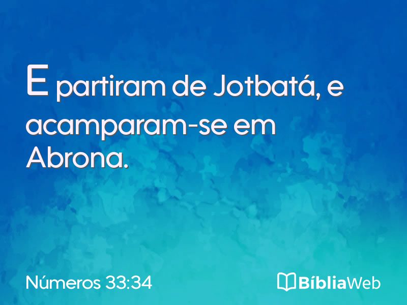 Números 33:34 em imagem para compartilhar