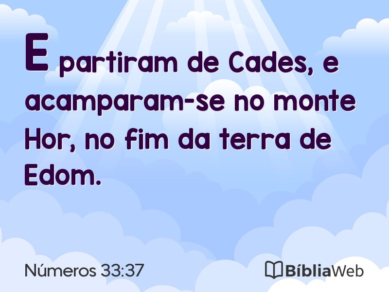 Números 33:37 em imagem para compartilhar