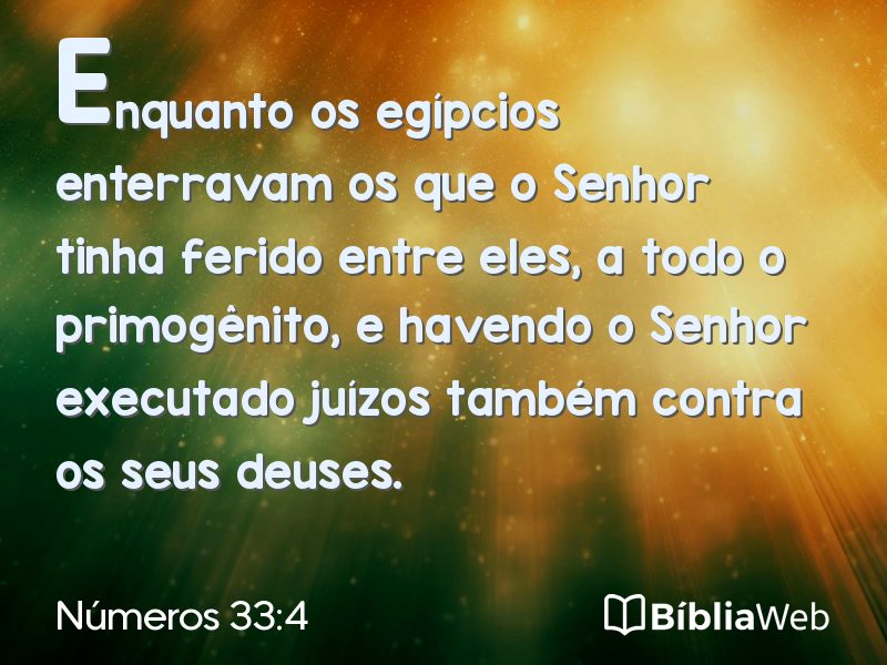 Números 33:4 em imagem para compartilhar
