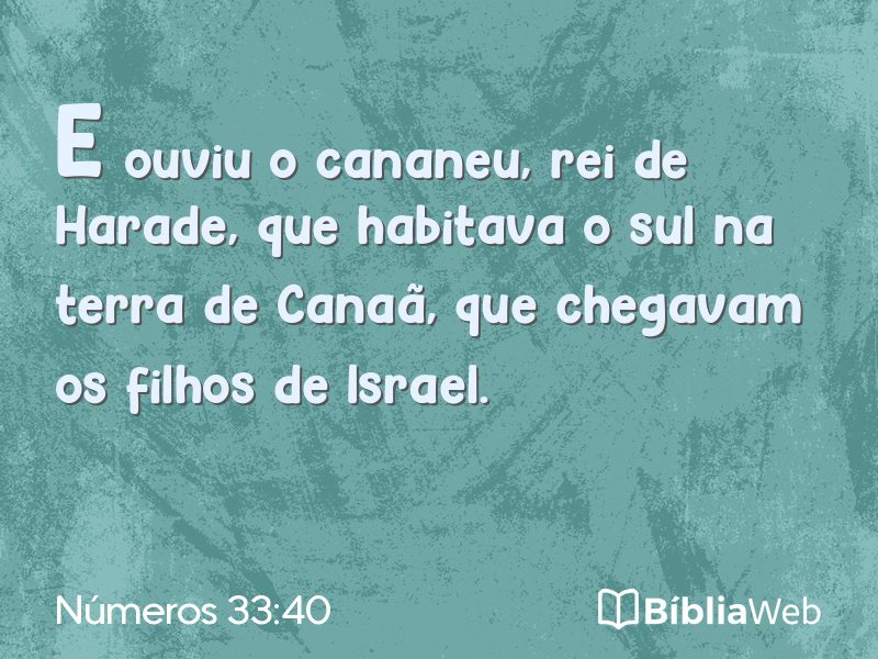 Números 33:40 em imagem para compartilhar