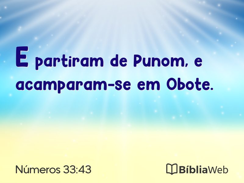Números 33:43 em imagem para compartilhar