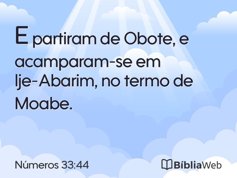 Números 33:44 em imagem para compartilhar