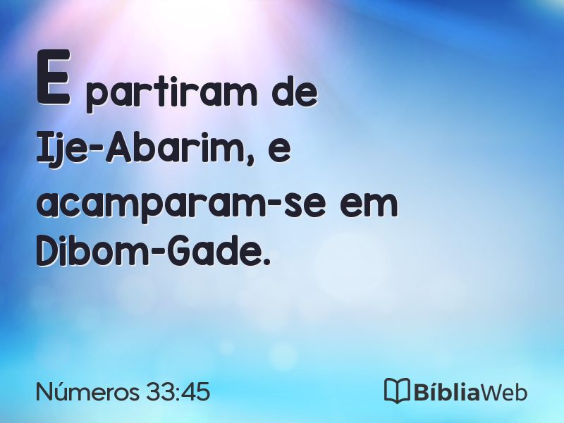 Números 33:45 em imagem para compartilhar