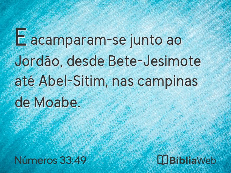 Números 33:49 em imagem para compartilhar
