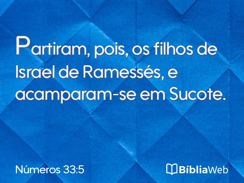 Números 33:5 em imagem para compartilhar