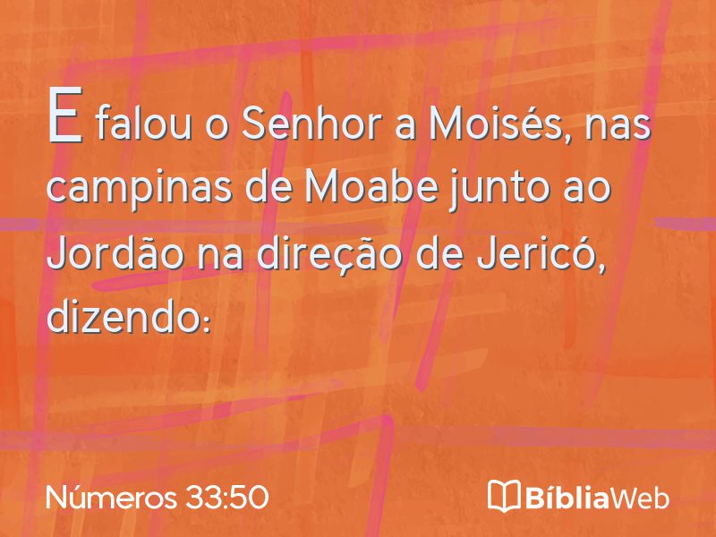 Números 33:50 em imagem para compartilhar