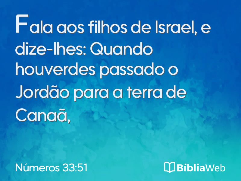 Números 33:51 em imagem para compartilhar