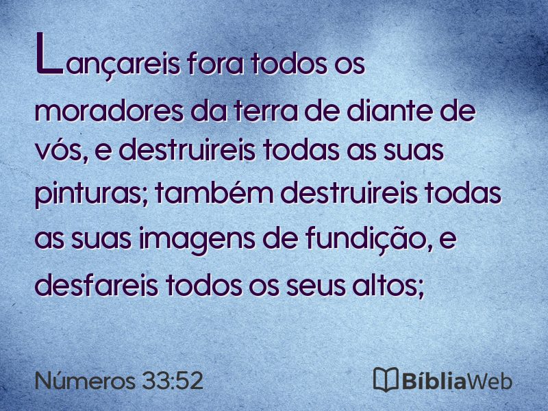 Números 33:52 em imagem para compartilhar