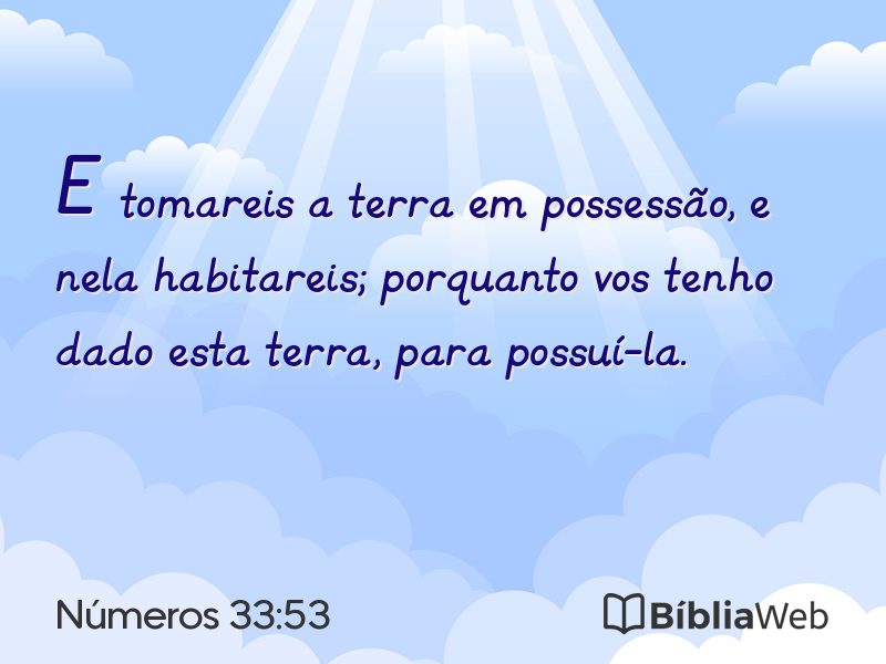 Números 33:53 em imagem para compartilhar
