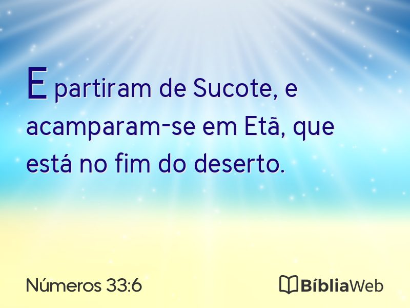 Números 33:6 em imagem para compartilhar