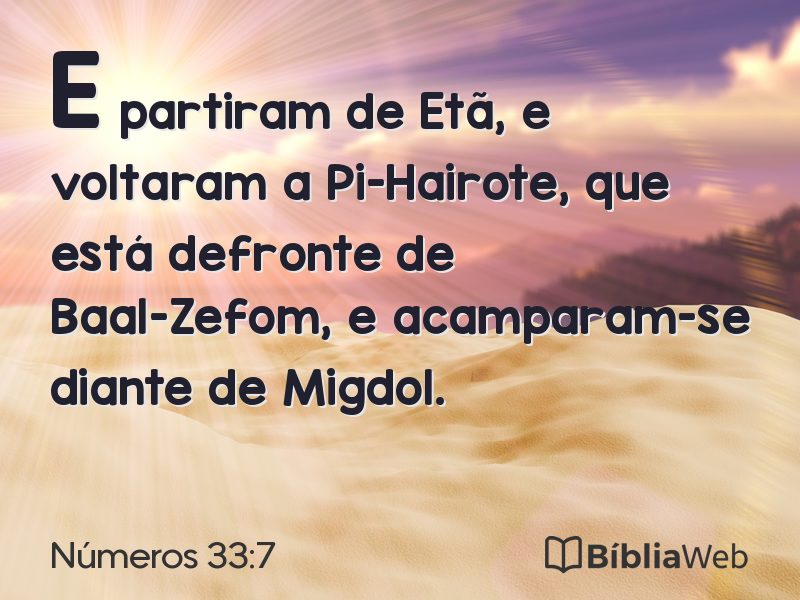 Números 33:7 em imagem para compartilhar