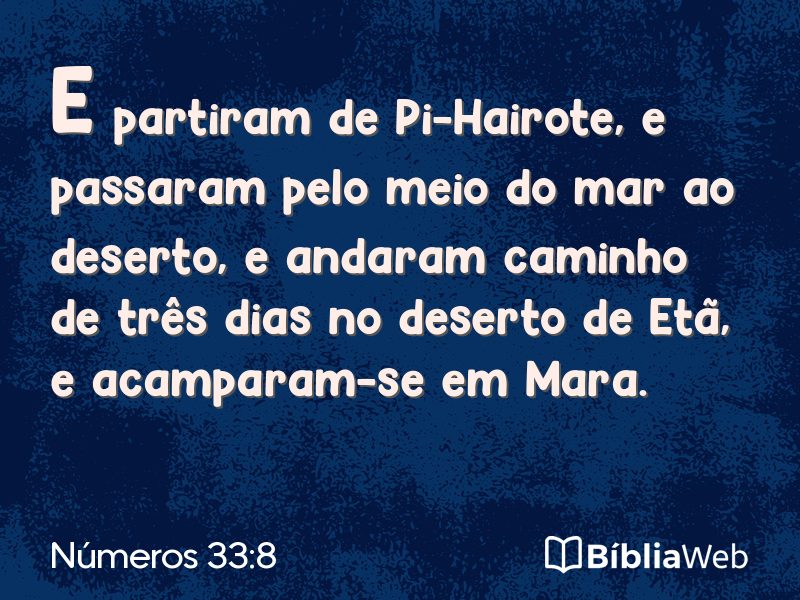 Números 33:8 em imagem para compartilhar