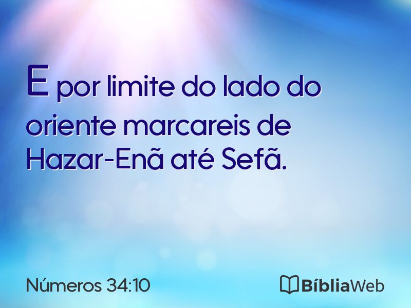 Números 34:10 em imagem para compartilhar